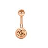 Venta Caliente Combinación Anillo para el Ombligo Oro Rosa Corto Ópalo Anillo Umbilical Hebilla Umbilical Set de Anillos Umbilicales Joyería para Perforación del Cuerpo Humano