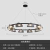Candelabro Minimalista Italiano para Sala de Estar Nórdico Moderno Lujo Ligero Negro Atmosférico Redondo de Cristal Lámparas Simples para Comedor Dormitorio