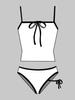 Traje de baño de mujer de estilo coreano Dongdaemun transfronterizo, estilo vintage simple con cordón, deseo puro, estilo Chanel, dividido