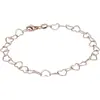 Cruz de plata dorada espejo joyería de plata nicho forma de corazón moda simple tendencia estilo ns tobillera de plata accesorios fabricantes al por mayor