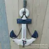 Âncora Decorativa Mediterrânea 32cm Decoração de Parede para Casa Âncora de Navio Pingente de Madeira com Corda