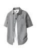 Camisa de Solapa de Nuevo Estilo Verano 2026 para Hombre, Transpirable con Sensación de Hielo, Cómoda, Versátil, Holgada, Talla Grande, Camisa de Manga Corta de Color Sólido para Hombre