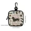 Bolsa Transparente Marrón para Premios de Perro Transfronteriza DIY Set de Entrenamiento para Mascotas con Gancho y Cremallera Bolsa de Entrenamiento para Perros