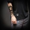 Pegatinas de Tatuaje para Brazo de Flor Puntual Pegatinas de Tatuaje para Pecho Tatuaje de Cabeza de Lobo Águila Unicornio para Hombres Tatuaje de Medio Brazo