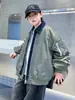 Jaqueta Color Block com Gola para Meninos Estilo Primavera/Outono 2026 Nova Tendência Cool Casual Roupa Exterior para Crianças de Tamanho Médio a Grande Versátil Roupa de Trabalho Top
