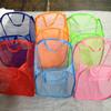 Taobao novo fornecimento em estoque cesta de lavanderia dobrável média cesta de armazenamento cor sólida cesta de roupas respirável atacado em estoque
