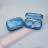 Estojo para Lentes de Contato Ins Caixa para Lentes de Contato Caixa d'água Caixa de Cuidados Transparente Caixa Companheira Portátil Caixa Dupla Modelo Transparente