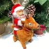 Decoração de Natal Escada Vermelha Papai Noel Elétrico Boneco Paraquedista Contas Escaláveis Fábrica de Bonecas Presente de Natal Infantil