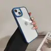 Adequado para Apple 17Promax Simples Cor Pura Capa de Celular Iphone16 15 Metal 14 Ranhura Transparente Anti-Queda Feminina