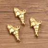 4 Colgantes de Animales Tridimensionales Chapados al Vacío Electroplateados Dorados de Acero Inoxidable 304 Colgantes de Encanto Marino Pez Pulpo Pez Dorado