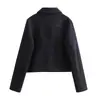 Aliexpress Cross-Border 2026 Primavera e Outono Nova Jaqueta Feminina Estilo Europeu e Americano Moda Botão Metálico de Botão Único