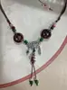 Collar con colgante de campana de mariposa de cerámica de estilo étnico retro para mujer, diseño nuevo y moderno, cadena larga para suéter, accesorios