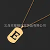 Collar de Acero Inoxidable Dorado con 26 Letras para Hombre, Cadena de Perlas de 60 cm, Color Duradero, Joyería al por Mayor, Collar de Acero de Titanio
