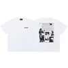 ERD Melancolia Rica Segunda Geração Estilo Americano High Street Estampa de Figura Verão Retrô Camiseta Casual Solta de Manga Curta Masculina e Feminina