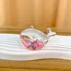Chaveiro de Baleia Oceânica de Acrílico com Óleo de Quicksand Pingente de Mochila Ornamento Lindo Luminoso Presente Atacado