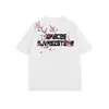 Transfronteiriço Retrô Americano Verão Novo Estilo Gola Redonda Floral Manga Curta Camiseta Masculina Solta Manga Meia Manga Tops de Casal Tendência Ins