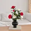 Flor Artificial de Camelia Flor de Rododendro Flor de Rosa Decoración de Mueble de TV Mesa de Comedor Decoración de Sala de Estar en Casa Decoración de Flor Artificial