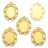 Accesorios de Joyería de Aleación 17*13mm Diámetro Interior Base de Piedra de Tiempo Colgante Único Base Ovalada Colgante C18