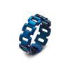 Anillo de correa en forma de I de acero de titanio creativo europeo y americano, diseño de industria pesada, nuevo anillo de acero inoxidable de cadena cuadrada exagerada
