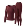 Nueva ropa interior térmica antibacterial de otoño e invierno 10A para mujer, que embellece la piel, ultradelgada, de alta elasticidad, de manga larga, capa base de Camelia