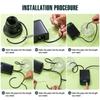 NC Recargable Temporizador Inteligente Riego de Gran Flujo Alimentado por Energía Solar Sistema de Riego por Goteo Automático con Aspersores para Plantas de Jardín