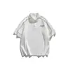 Studio One Camisa Polo Waffle Retro Trendy Británico para Hombre Camiseta con Cuello Solapa Holgada de Manga Corta St3503
