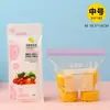 Sacos de Armazenamento Espessos com Vedação Dupla, Sacos de Armazenamento para Geladeira de Grau Alimentício com Vedação, Sacos Autovedantes para Porcionamento