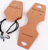 Tarjetas Plegables para Collares de Cartulina Blanca al por Mayor en Stock, Tarjetas de Exhibición para Empaquetar Colgantes de Cadena para Suéteres, Tarjetas para Joyería de Plata S925