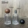 Em Estoque Frasco de Perfume de Vidro Transparente Fosco com Tampa de Rosca B259-30Ml50M, Frasco Vazio Recarregável com Borrifador de Pressão Cosmético