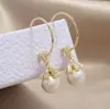 Pendientes Coreanos Dongdaemun Moda Flor de Circonita Perla Estilo Coreano de Nicho Modernos Dulces y Elegantes Pendientes