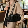 Bolso de Hombro para Mujer con Acabado de Alta Gama, Diseño de Cierre de Cordón, Bolso Tote Plegado de Gran Capacidad, Bolso de Hombro o Axila Estilo Casual y Relajado
