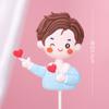 214 Decoração de Bolo de Dia dos Namorados Balão Urso Enfeites Amor Amor Confissão Envelope Plug-in de Aniversário de Casal