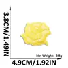 Patch de Bordado de Flor Rosa com Glitter Novo Estilo Patch Floral com Adesivo Termocolante para Decoração de Jaquetas, Sapatos e Malas