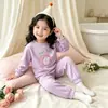 Ropa de Comercio Exterior para Niños Primavera y Otoño Ropa Interior Pijamas Ropa de Casa para Bebé Ropa de Verano para Aire Acondicionado Manga Larga Pantalón Largo Top Ropa Cálida para Niños
