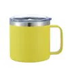 Taza de Café de Acero Inoxidable 304 Transfronteriza, Taza para el Hogar, Taza con Asa, de Doble Pared con Tapa, Vaso de Agua Aislado para Oficina