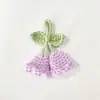 Crochê Feito à Mão com Lã, Flores Fofas de Lírio-do-Vale, Roupas, Suéteres, Bolsas, Casacos, Decorações de Cortinas, Acessórios, Peças Feitas à Mão