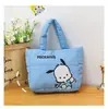 Nuevo Bolso de Mano de Tela de Plumón Dibujos Animados Lindo Perro Pacha Bolso de Hombro Melody Kuromi Bolso Tote Versión al por Mayor