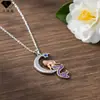 Knn-49 Colar de Sereia Feminino Desenho Animado Joias Transfronteiriças Amazon Aliexpress Venda Quente Acessórios Incrustados Atacado