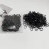Venta Caliente Transfronteriza Bolsas de Cuerdas de Plástico Desechables, Bandas Elásticas de Goma Negras, Ligas para el Cabello al por Mayor, Bandas para el Cabello para Atar el Cabello