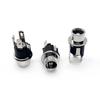Conector de alimentación DC025M 5.5 * 2.1mm conector de carga enchufe directo base hembra de audio con tornillos y tuercas de soporte