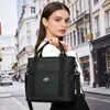 Bolsa de Almacenamiento para Viajes al Aire Libre, Bolsa de Hielo Aislada de Tela Oxford con Papel de Aluminio Engrosado, Bolso de Almuerzo Cruzado, Bolsa Térmica de Color Sólido