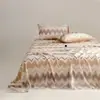 Lençol de Cama Espesso Classe A 100% Algodão Escovado de Inverno, Estilo Nórdico Lençol de Cama de Solteiro e Casal, 100% Algodão Puro, Espessado, Delicado e Amigo da Pele