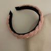 Diadema de ala ancha con lazo suave rosa francés y perlas, estilo hada súper femenina, de moda, ligera, de lujo, para celebridades de Internet, horquilla que combina con todo.