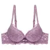 Conjunto de sutiã de renda sexy transfronteiriço europeu e americano para seios pequenos parecerem maiores, com efeito push-up, tamanho plus size e suporte lateral para os seios