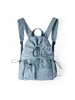 Mochila Escolar de Nylon RPET Transfronteriza, Mochila de Nylon RPET Tendencia Nacional, Bolso de Poliéster Plegado con Cordón a la Moda, Fábrica Personalizada