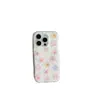 Capa de Celular Ins Corrente de Flores Coloridas 17Promax Adequada para Apple 15Pro Camada Dupla 14Pro16Promax