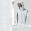 Atacado Transfronteiriço Roupas de Proteção Solar Finas de Seda Gelada de Verão para Homens, Roupas com Capuz de Proteção UV para Pesca ao Ar Livre para Mulheres