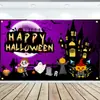 Amazon Nuevo Banner de Halloween Decoración de Fiesta del Festival Fantasma Cortina de Puerta Bandera Tela de Fondo para Bandera Se Puede Hacer