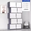 Estantería de acero con veta de madera, vitrina modular con puerta de cristal para el hogar, estudio u oficina, adecuada para almacenar documentos