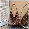 Bolsa de Gran Capacidad Estilo Coreano para Viajes Diarios 2026 Nueva Bolsa Estampada de Lunares Bolsa Tote de Gran Capacidad Estilo Juvenil Bolso de Hombro Único